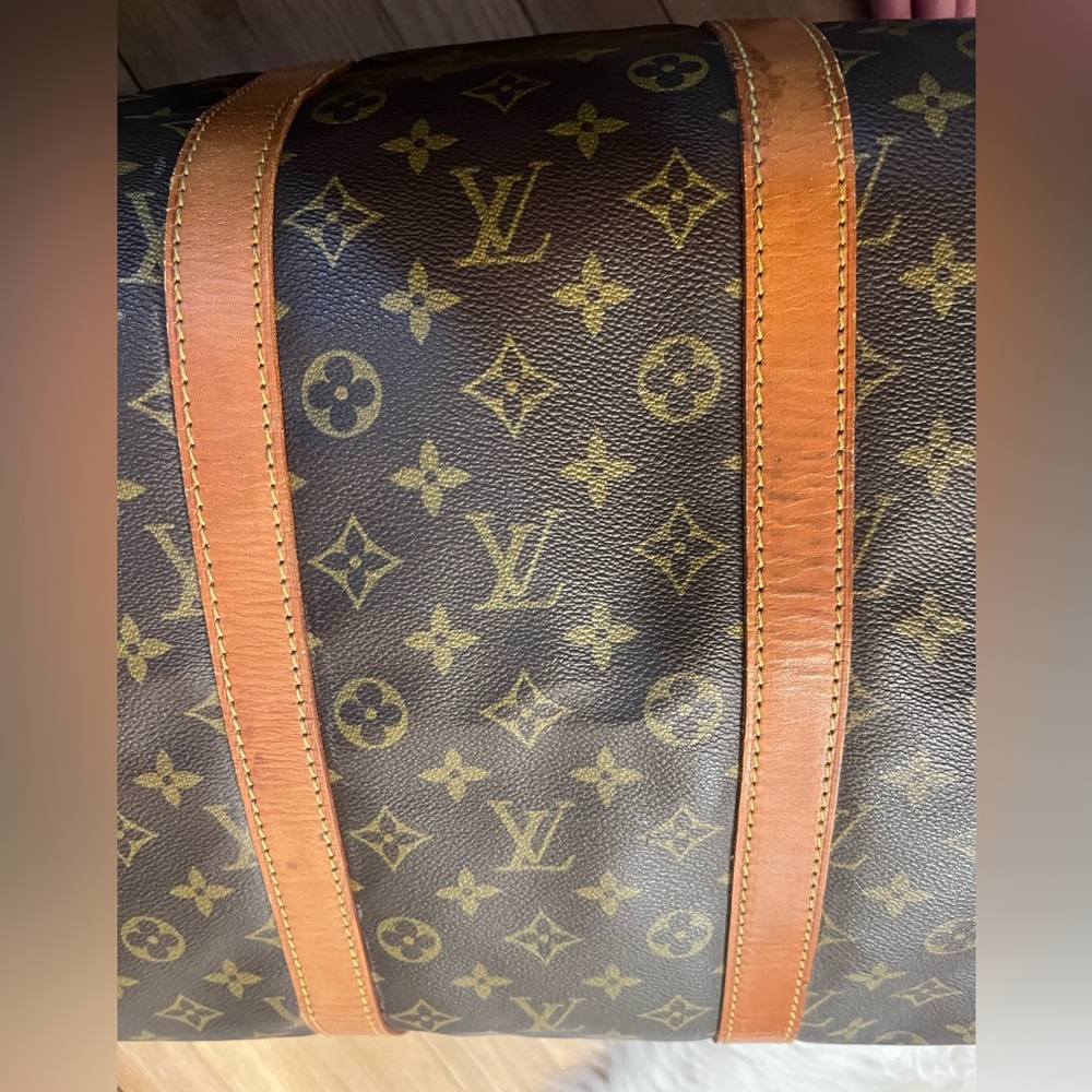 SOLD Louis Vuitton Monogram Keepall 55 With Strap, Name Tag and Poignee - Picture 15 of 17